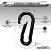 AUTMATCH Carabiner Clips, 3" Carbon Steel Spring Snap Hook Caribeener Clips Buckle Pack Grade Heavy Duty Carabiners Quick Link for Camping, Fishing, Hiking, Traveling, Black, 4 Pack view 4