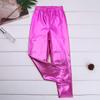 Freebily Kid Girl Ladies Disco Metallic Shiny Dance Stretch Legging Tights Foil School Footless Jazz Performance Costume Rose Red 7-8 view 2