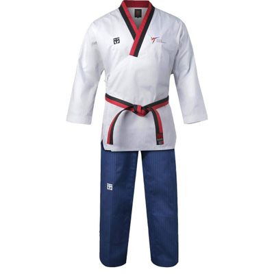 MOOTO Korea Taekwondo Poomsae Uniform WT Logo Taebek Poom MMA Martial Arts Karate Judo Kick Boxing (180(Height:180~189cm)(5.90~6.20ft), 1. Male)