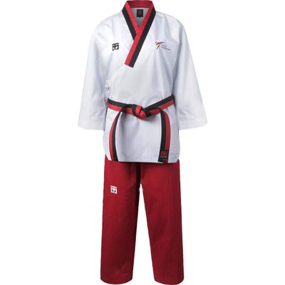 MOOTO Korea Taekwondo Poomsae Uniform WT Logo Taebek Poom MMA Martial arts Karate Judo Kick Boxing (160(Height:160~169cm)(5.24~5.54ft), 2. Female)
