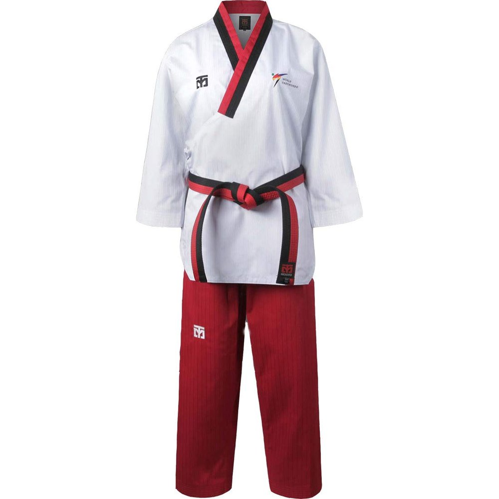 MOOTO Korea Taekwondo Poomsae Uniform WT Logo Taebek Poom MMA Martial arts Karate Judo Kick Boxing (160(Height:160~169cm)(5.24~5.54ft), 2. Female)