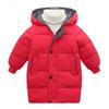 Baby Toddler Girls Winter Warm Jacket Clothes 3-8 Years Old Kids Padded Faux Fur Hoodie Coat Long Outerwear (6-7 Years Old, Red) view 2