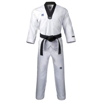 MOOTO Korea Taekwondo 3F Uniform Black Neck for Male TKD MMA Martial Arts Karate Hapkido Judo JIU-Jitsu (190(Height:190~199cm)(6.23~6.53ft))