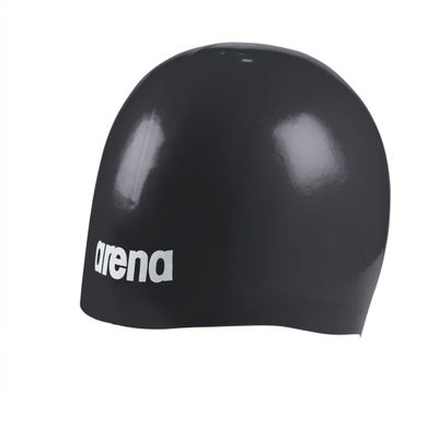 Arena Unisex Molded Pro II USA Swim Cap for Adults Comfortable Tight Fit Pool Training and Racing Swim Accessory, Black, One Size