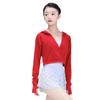 118120006 Adult Long Sleeve Ballet Hoodie Warm Ups Dance Practise Sweaters (XL 175, Red) view 2