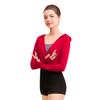 118120006 Adult Long Sleeve Ballet Hoodie Warm Ups Dance Practise Sweaters (M 165, Red) view 1
