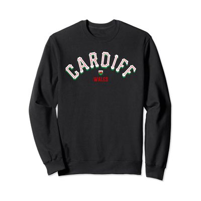 Cardiff Wales Sweatshirt - Vintage Caerdydd Cymru design