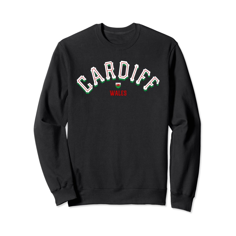 Cardiff Wales Sweatshirt - Vintage Caerdydd Cymru design