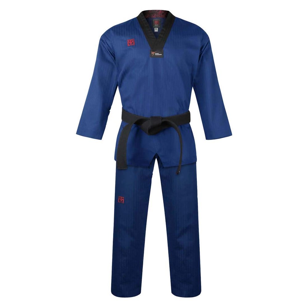 MOOTO Korea Taekwondo BS4.5 Color Uniform 3 Colors(Black,Red,Blue) TKD MMA Martial Arts Karate Hapkido Judo JIU-Jitsu (120(Height:120~129cm)(3.93~4.23ft), 3.Blue)