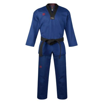 MOOTO Korea Taekwondo BS4.5 Color Uniform 3 Colors(Black,Red,Blue) TKD MMA Martial Arts Karate Hapkido Judo JIU-Jitsu (200(Height:200~209cm)(6.56~6.86ft), 3.Blue)