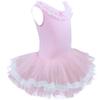 Agoky Girls Sequined Sleeveless Ballet Dance Leotard Tutu Skirted Dress Costumes Pink Dancer 3-4 view 3