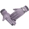 Handpolite Winter NEW Men's Driving Texting Touchscreen Suede Glove Warm Lining (Grey, One size) view 3