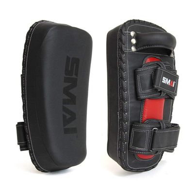 SMAI Elite85 Muay Thai Pads (Pair) - Leather Kickboxing, MMA, Karate and Martial Arts Strike Shield, Punch and Kick Protection Training Gear - Made for Men, Women and Youth