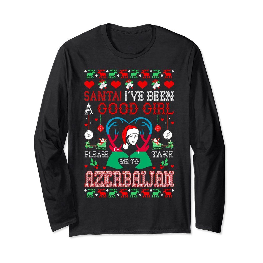 Santa Take Me To Azerbaijan Christmas Ugly Sweater Gift Tee