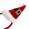 Midlee Santa Hat Headband with Red/White Bell Collar for Large Dogs view 2