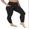 90 Degree By Reflex Tummy Control Leggings High Waisted Squat Proof Ankle Workout Running Yoga Pant - Black - XS view 2