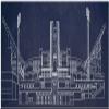 Ballpark Blueprints Death Valley - Clemson - Blueprint Style Print view 2