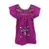 Ethnic Identity Embroidered Puebla Mexican Dress for Girls, Handmade Traditional Mexican Dress for Girls, Cotton Floral Girls Mexican Dress for Toddlers, 4T, Electric Purple view 2