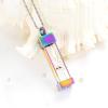Yinplsmemory Cremation Jewelry Timeless Hourglass Urn Necklace for Ashes for Women Men Memorial Ashes Keepsake Urn Jewelry for Human/Pet Ashes (rainbow) view 3