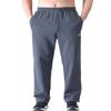 Zoulee Men's Open-Bottom Cotton Track Pants Sweatpants Jogging Pants with Zip Fly Dark Grey XL view 2