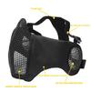 Tactical Foldable Mesh Mask with Ear Protection for Airsoft Paintball with Adjustable Baseball Cap (Balck) view 2