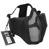 Tactical Foldable Mesh Mask with Ear Protection for Airsoft Paintball with Adjustable Baseball Cap (Balck) view 3