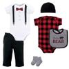 Little Treasure 6 Piece Clothing Set, Lumberjack Bow Tie, 0-3 Months view 1