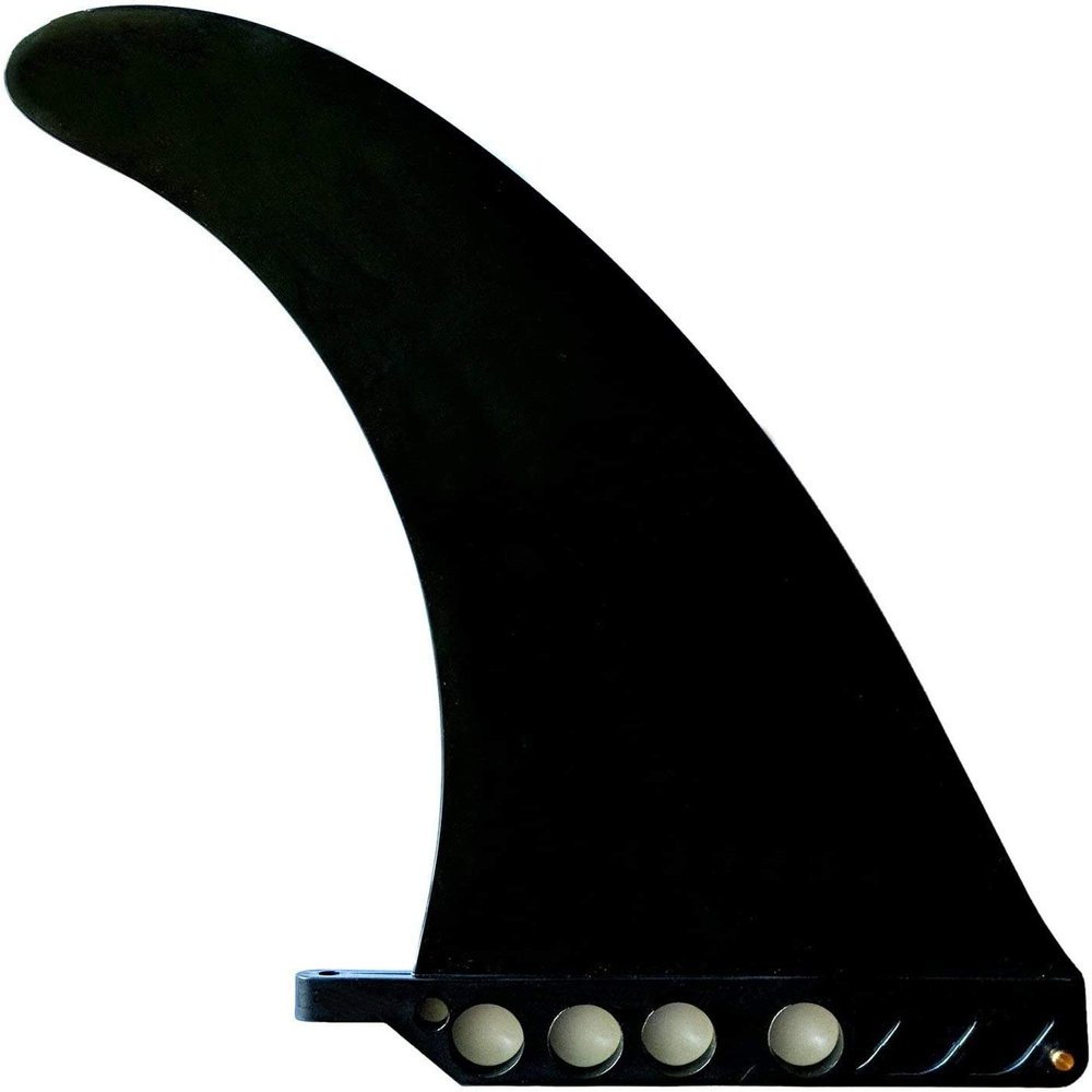 9" US Box Center fin Hard Dolphin Replacement for Longboard SUP Stand up Paddleboard River Lake Surf airSUP AIR7 Skeg (Black)