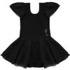 Agoky Kids Girls Tank Top Sleeveless Gymnastics GYM Ballet Dance Leotard Tutu Dress Jumpsuit Black Flutter Sleeve 10-12 view 4