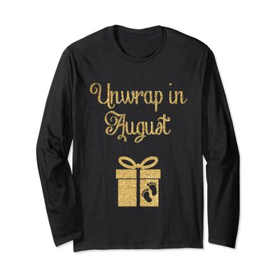 Christmas Pregnancy Announcement Long Sleeve Shirt August