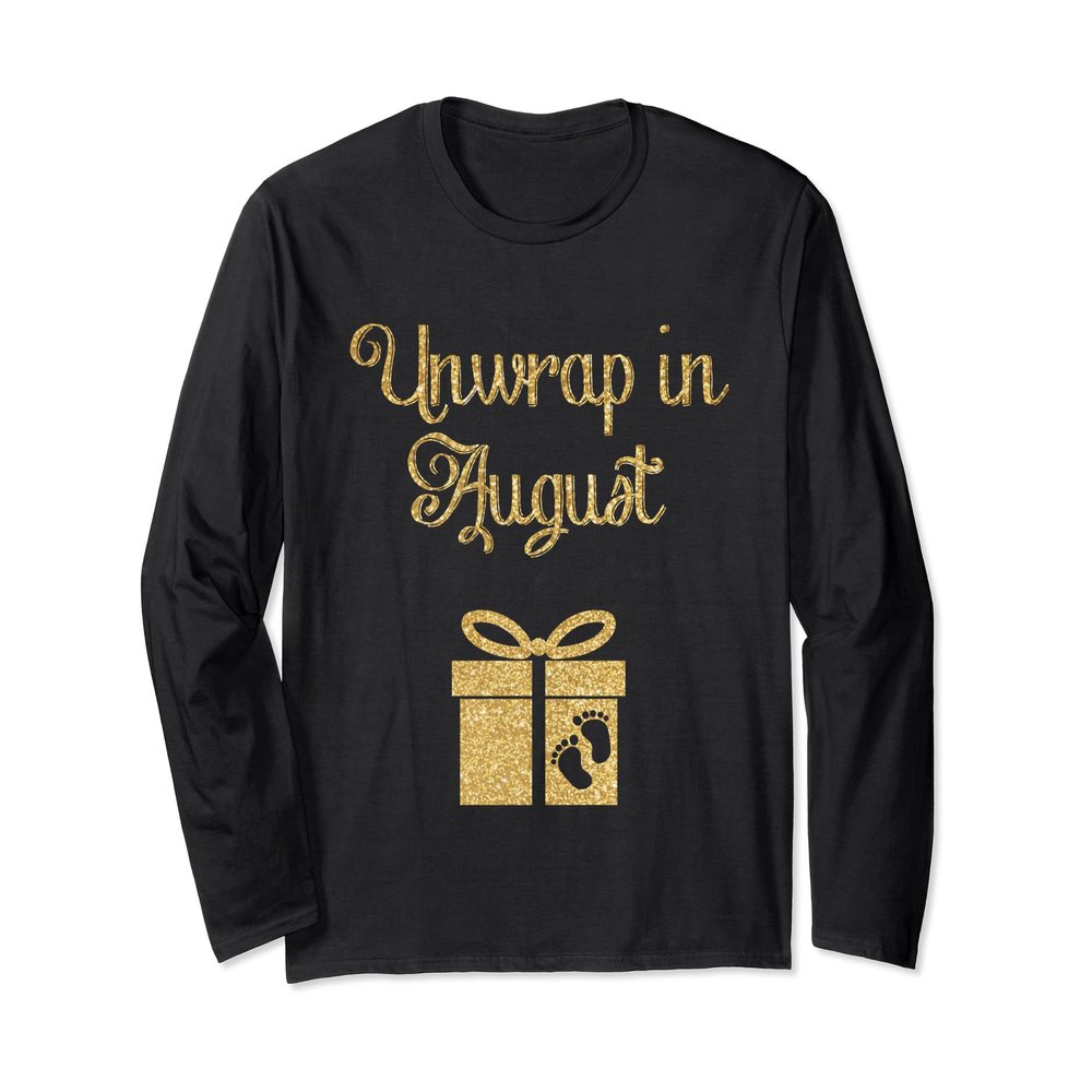 Christmas Pregnancy Announcement Long Sleeve Shirt August