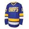 Phoneutrix Hanson Brothers Charlestown Chiefs 16 Jack 17 Steve 18 Jeff Slap Shot Movie Hockey Jersey Blue (17 Blue, Large) view 3