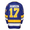Phoneutrix Hanson Brothers Charlestown Chiefs 16 Jack 17 Steve 18 Jeff Slap Shot Movie Hockey Jersey Blue (17 Blue, Large) view 4