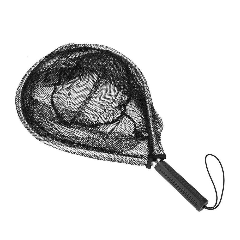Dioche Fishing Landing Net, Aluminum Alloy Mesh Fishing Net Hoop with Comfortable Handle Accessory