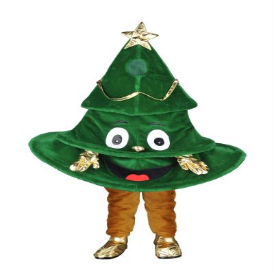 rushopn Christmas Xmas Tree Mascot Costume with Golden Star
