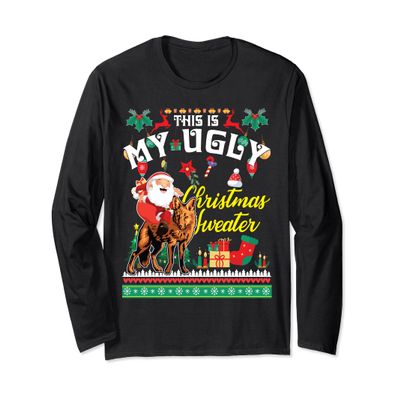 Santa Riding Coyote Dog This Is My Ugly Christmas Sweater