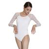 118141010 White Lace Long Sleeve Ballet Leotards Girls Adult Leotard (XL 175, White) view 1