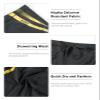 K898 Men's Swim Jammers UPF50+, Swim Training Printed Jammer Swimsuit Endurance Compression for Men (Gold Offset Printing, S) view 4