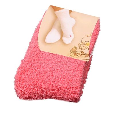 BCDshop_Socks Womens Girls Soft Sleeping Slipper Socks Cozy Fluffy Fuzzy Socks Warm Winter Thermal Crew Sock Christmas Socks(Watermelon Red)