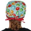 Multi Colored Ornaments with Red Ties - Cotton Unisex Classic Surgical Style Scrub Cap with Sweatband - 100% Cotton - Made in The USA! view 3