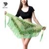 Belly Dance Hip Scarf - Hip Skirt Sequin Belly Dancing Belt Triangle Shawl Tassel Belts Waist Chain for Women/Girls(Green) view 2