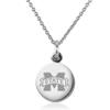 Mississippi State Necklace with Charm in Sterling Silver view 1