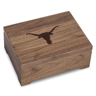 M. LA HART University of Texas Solid Walnut Desk Box