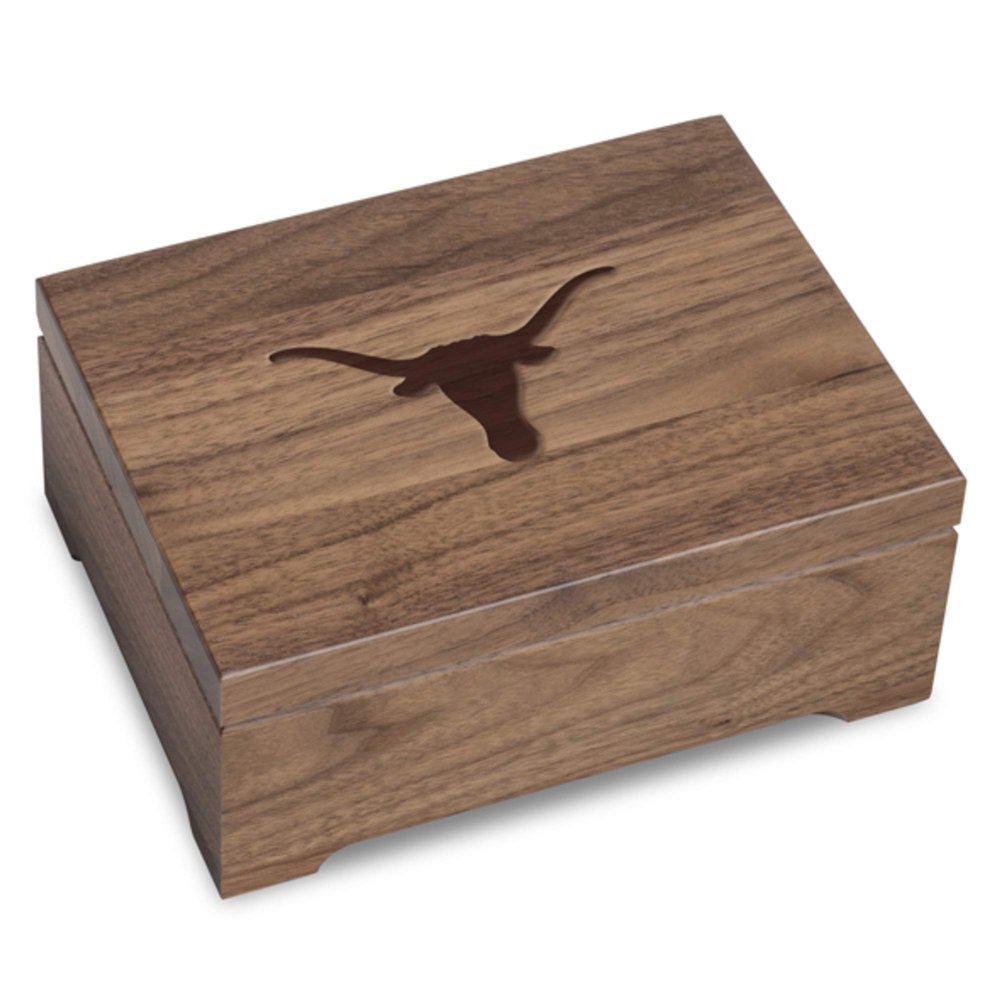M. LA HART University of Texas Solid Walnut Desk Box