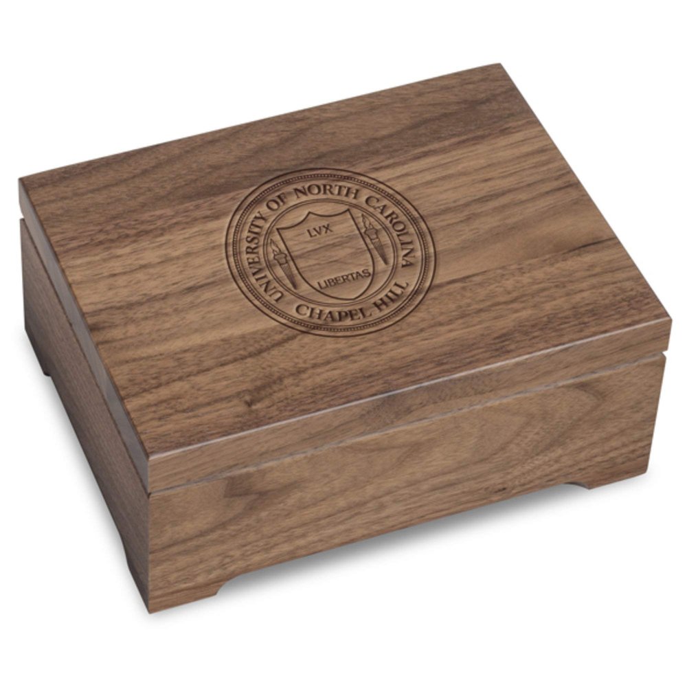 M. LA HART University of North Carolina Solid Walnut Desk Box