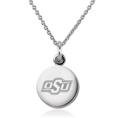 M. LA HART Oklahoma State University Necklace with Charm in Sterling Silver