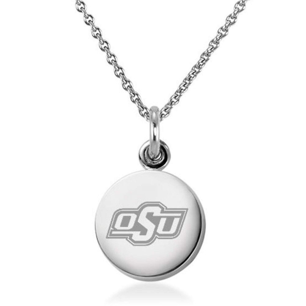 M. LA HART Oklahoma State University Necklace with Charm in Sterling Silver