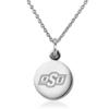 M. LA HART Oklahoma State University Necklace with Charm in Sterling Silver view 1