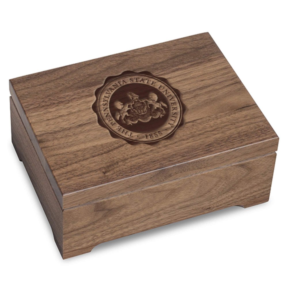 M. LA HART Penn State University Solid Walnut Desk Box