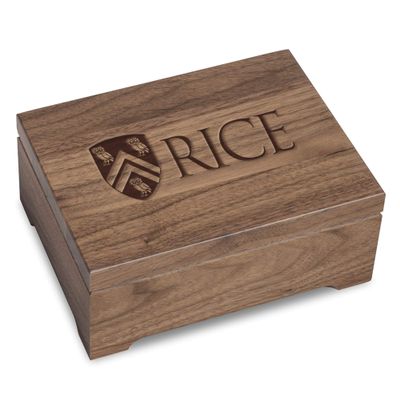 M. LA HART Rice University Solid Walnut Desk Box